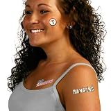 Texas Rangers Official Logo Tattoo Sheet