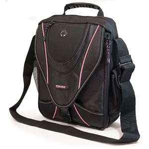 Mobile Edge Mini Messenger Bag Black/Pink great for Netbooks