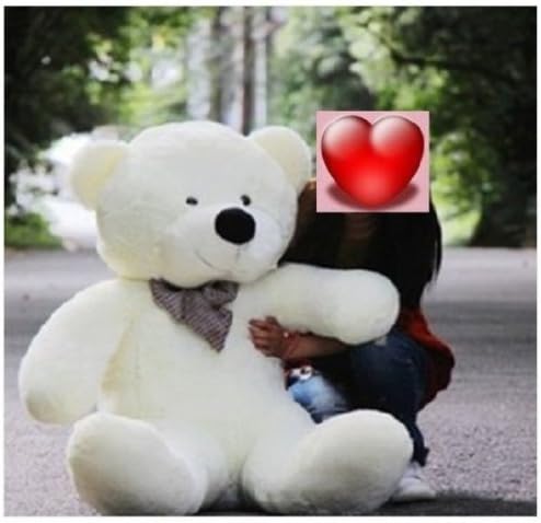 Giant 100cm BIG Cute White Plush Teddy Bear Huge 39'' Soft 100% Pp Cotton Toy