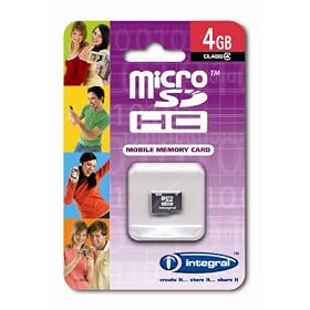 Integral Micro SDHC Media Memory Card with SD Adaptor Capacity 4GB Ref INMSDH4G4V2