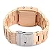 BEWELL Bamboo Wooden Men Quartz Watch with Double Movement Luminous Display(Maple Wood)