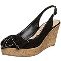 Unisa Women's Orange Peep-Toe Wedge