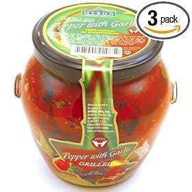 Hyson Grilled Pepper with garlic, 19.05-Ounce Glass Jar (Pack of 3)