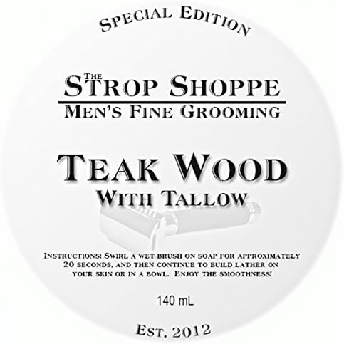 Shave Soap with Tallow - Teak Wood (Special Edition) 140ml shave soap by The Strop Shoppe