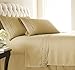 Southshore Fine Living, Inc. Vilano Lace, 4-Piece, 21-Inch Extra Deep Pocket Sheet Set, Easy Care, Shrinkage Free Sheet Set with 1 Flat Sheet, 1 Fitted Sheet, 2 Pillowcases, Muted Gold, Queen