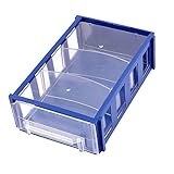 uxcell　パーツストッカー　パーツボックス　コンポーネント　ブルー　クリア　引き出しデザイン　150mmx91mmx44mm