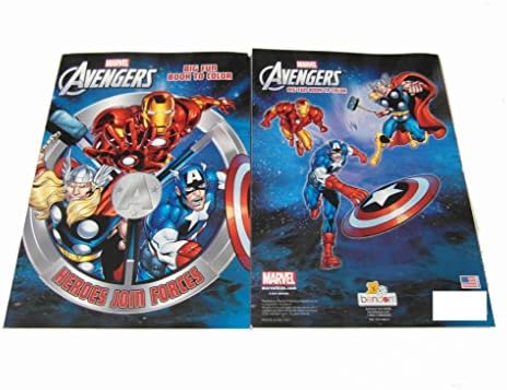 Marvel Coloring and Activity Books - Ultimate Gift Set for Kids - 3 Marvel Books Plus 1 Free Dc Comics Book - Avengers® - Captain America® - Spiderman® - Plus Free Dc Comic Batman®, a Box of Crayons and Assorted Stickers