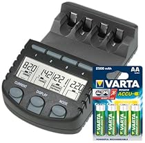 Technoline BC 700 Set Akku-Ladegerät (mit 4x 2500 mAh AA Varta Akku) schwarz