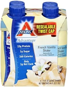 Atkins Ready To Drink Shake, French Vanilla, 11-Ounce Aseptic Containers, 12 Count