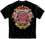 Firefighter T-shirt Never Forget 911 Shield