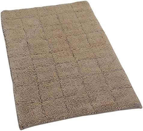 Castle Hill Summer Tile Spray Latex Back Bath Rug, 17 by 24-Inch, Natural