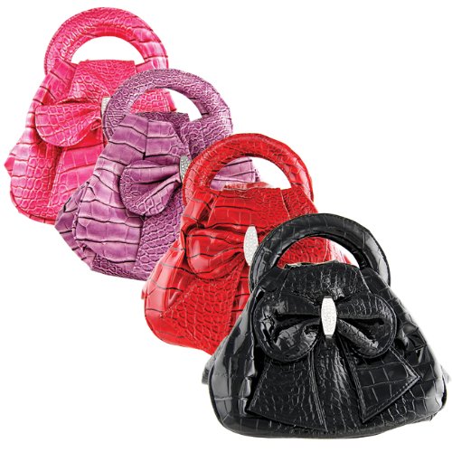 Small Compact Bow Faux Leather Fashion Womens Handbag Purse (different colors available)