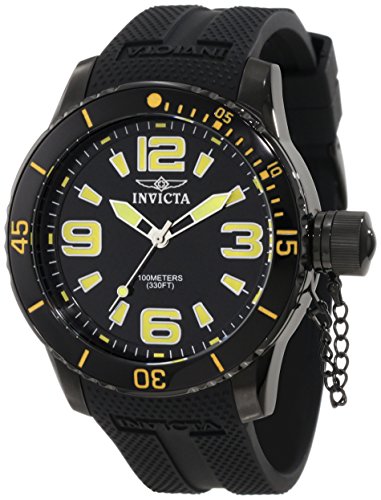 Invicta Men's 1676 Specialty Black Dial Black Polyurethane Watch