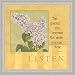 Listen Quiet Lilac Ram Dass Sign Art Print~FRAMED Image