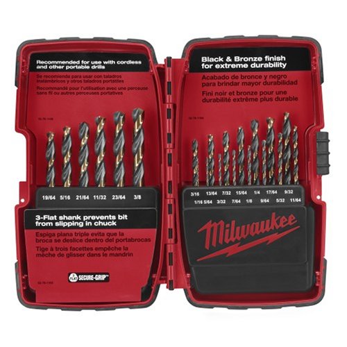 Milwaukee 48-89-1121 21 Piece Black and Bronze Drill Bit Set