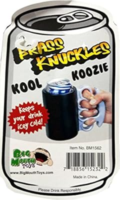 6-pack Brass Knuckles Coozies or Koozies or Can Coolers - Football or Bachelor Party Favors for Men (Foam)