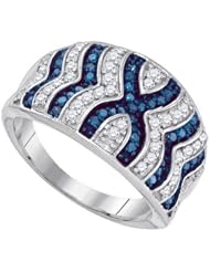 0.75CTW BLUE DIAMOND MICRO-PAVE RING