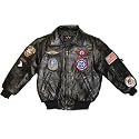 Youth Leather Bombardier with Patches