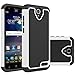 ZTE Grand X 3 Case, OEAGO [Drop Protection] Protective Case [Shock Proof] - Hybrid Dual Layer Rubber Plastic Impact Defender Rugged Slim Hard Case Cover for ZTE Grand X3 / ZTE Z959 - White