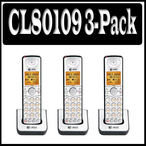 AT&T CL80109 DECT 6.0 Digital Cordless Expansion Telephone's CL80109 With Caller ID/Call Waiting 3 Pack Kit