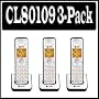 AT&T CL80109 DECT 6.0 Digital Cordless Expansion Telephone's CL80109 With Caller ID/Call Waiting 3 Pack Kit