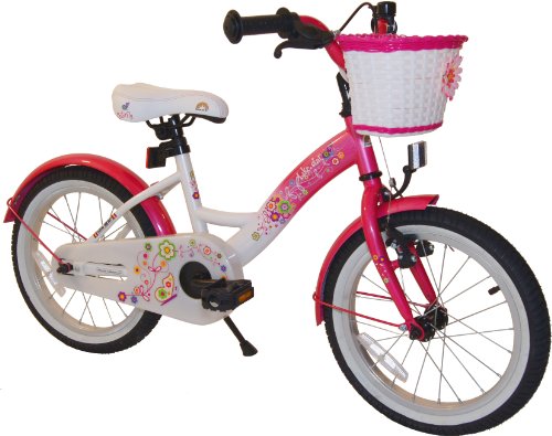 bike*star 40.6cm (16 Zoll) Kinder-Fahrrad - Farbe Pink & Weiß