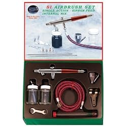 PAASCHE SI Single Action Airbrush Set: Siphon Feed Internal Mix