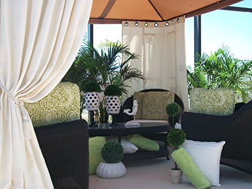 Indoor/Outdoor Patio Gazebo Drapes.. Beautiful "Cream Burlap" Drapes..(54"W x 84"L)