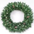 6' Pre-Lit Cheyenne Pine Artificial Christmas Wreath - Clear Dura Lights
