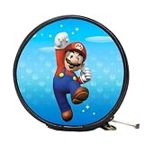 Mini Makeup Bag of Super Mario Jumping with Blue Mushroom Background (Super Mario Bros.)