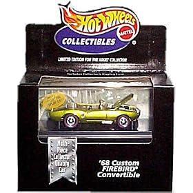 Hot Wheels Collectibles - Limited Edition Cool Collectibles - '68 Custom Firebird Convertible - Metalflake Light Green Body Color - Mounted in Collector's Display Case