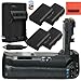 Battery Grip Kit for Canon EOS 60D Digital SLR Camera Includes Vertical Battery Grip + Qty 4 Replacement LP-E6 Batteries + Rapid AC/DC Charger + More!!