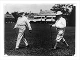 Historic Print (XL): [Charles Evans Hughes and Secretary of Agriculture holding golf clubs and walking on Che