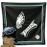 NFL PHILADELPHIA EAGLES FOOTBALL FANDANA BANDANA SCARF BLACK GREEN WHITE LICENSE