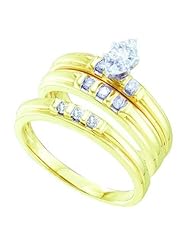 0.25CT CENTER MARQUES DIAMOND TRIO SET