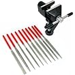 10 Diamond Coated Files & Bench Vise Filing Tools New