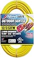 US Wire 74050 12/3 50-Foot SJTW Yellow Heavy Duty Lighted Plug Extension Cord
