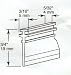 CRL Clear Shower Door Vinyl T Sweep and Seal - 36 in long