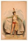 Historic Theater Poster (S), Asian woman in shorts cape and feathered hat