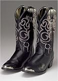 Mesquite Cowboy Boot with Toe Tip Black 10-Child