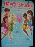 Disney Fairies Birthday Card and Envelope Includes 3 x Friendship Bracelets