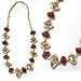 SG Paris Neck Metal Glass Beads 45cm Brown and Ant Gold Marron Combinaison Necklace Necklace Glass B