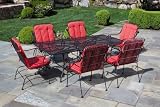 7-pc Highland Park 84 Rectangular Dining Set (Table + 6 Chairs) by Alfresco Home - Doro Finish (29-9104)
