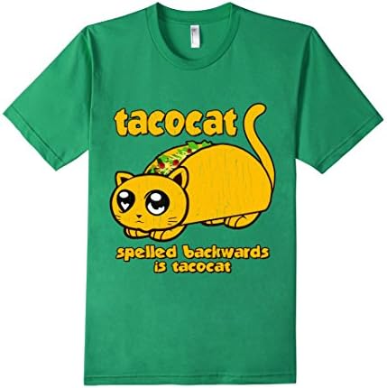 Men's Tacocat Cat Taco T Shirt Shell Flying Space Adult Top Spelle Large Kelly Green
