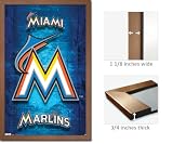 Bronze Framed Miami Marlins Logo Poster 5699