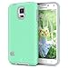 Galaxy S5 Case, S5 Case, ULAK [SLICK ARMOR] Rugged Pattern Grip Dual Layer [Bumper] Case Cover for Samsung Galaxy S5 i9600 S V SV- (Mint/Gray)