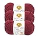 (3 Pack) Lion Brand Yarn 215-138A Feels Like Butta Yarn, Cranberry