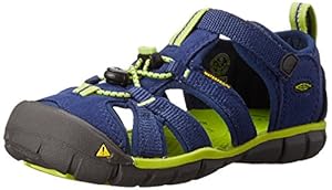 KEEN Seacamp II CNX Sandal (Toddler/Little Kid/Big Kid),Blue Depths/Lime Green,10 M US Toddler