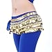 BellyLady Multi-Row Gold Coins Belly Dance Wrap & Hip Scarf, Belly Dancing Skirt