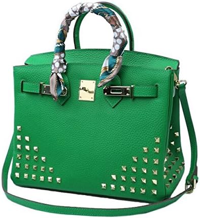 Talentote New Collection BK Style Genuine Leather Top Handle Bag Shouder Handbag ttc-rvbk-51113 (green)